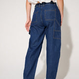 WESTFADE Jeans de carpintero con rayas de verano premium sin elasticidad