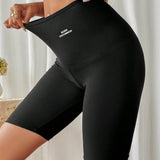 1 pieza de pantalones cortos moldeadores de cintura alta y control de abdomen para mujer, pantalones cortos deportivos moldeadores de verano para tonificar muslos y gluteos