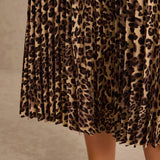 Frenchy Falda fruncido con estampado de leopardo