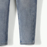 MOTF Classy JEANS AJUSTADOS CON BOLSILLOS EN DIAGONAL Y DETALLE DE BOTON DORADO