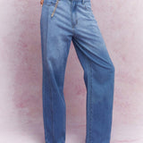 MISSGUIDED Jeans holgados con detalle de cinturon de cadena