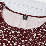 Blusa de manga murcielago con estampado integral para as grandes