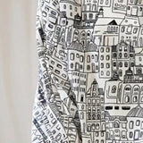 Camisa de manga murcielago con estampado de arquitectura de moda de primavera/verano