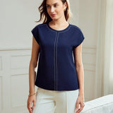 Classy Blusa de manga murcielago con dees de costura STITCH