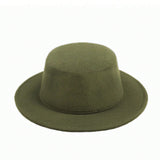 1 pieza Sombrero de fieltro de lana liso para mujer, estilo britanico vintage, gorra de invierno versatil, escolar