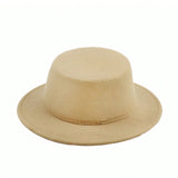 1 pieza Sombrero de fieltro de lana liso para mujer, estilo britanico vintage, gorra de invierno versatil, escolar