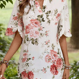 EMERY ROSE Tops de verano, Conjuntos de verano, Camisas informales para mujeres con estampado floral. Blusas para mujeres en el trabajo, Camisas basicas para mujeres. Conjuntos para maestras.