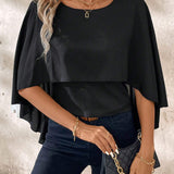 Blusa elegante con cuello chal para mujer