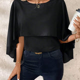 Blusa elegante con cuello chal para mujer