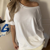 CovetEZ Camiseta de manga raglan de unicolor minimalista casual para mujer, adecuada para el verano