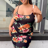 Vestido Midi Body Moves - Black Floral