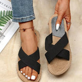 Sandalias para con tira cruzada Sandalias planas