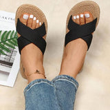 Sandalias para con tira cruzada Sandalias planas