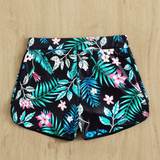 Shorts de natación con estampado tropical