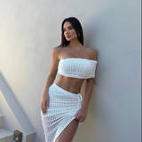 Conjunto De Falda Midi Angelic One Shoulder