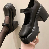Zapatos de suela gruesa con tacón de cuña informales elegantes para primavera y otoño para mujer