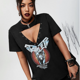 Camisetas de Tallas grandes Cut-out Animal Sexy