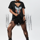 Camisetas de Tallas grandes Cut-out Animal Sexy
