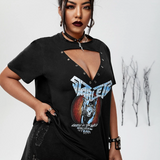 Camisetas de Tallas grandes Cut-out Animal Sexy
