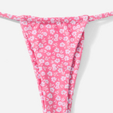 Conjunto de bikini floral Ditsy, Vestido de baño de 2 piezas con Brasier de triángulo con lazo en la espalda y tanga