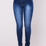 SALEM High Rise Jeans - Azul medio