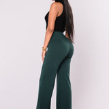 Pantalones de cintura alta Victoria - Verde cazador