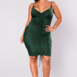 Vestido Shanghai Ruched - Hunter Green