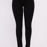 Leggings de ponte sellados en sobre - Negro