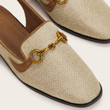Zapatillas de lino con diseño metálico