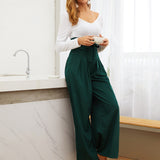 Prive Pantalones con lazo de pierna ancha con bolsillo lateral