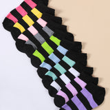 10 pares Calcetines con patron de rayas multicolor