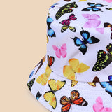 Sombrero cubo con estampado de mariposa