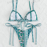 Swim BohoFeel Vestido de baño bikini paisley & floral con cordon lateral