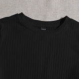 EZwear Body camiseta tejido de canale ribete en forma de lechuga