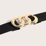 Cinturon de vestir con decoracion de cadena de talla grande estilo Simple de 105CM