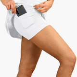 icyzone Falda tenis con estampado de dibujo con bolsillo
