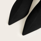 Cuccoo Everyday Collection Botas de sandalias minimalista de punta con tacon grueso