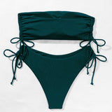 Swim Basics Banador bikini con cordon lateral bandeau con cordon de canale