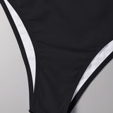 Swim Basics Vestido de baño de 3 piezas con parte superior de sujetador push-up con encaje y bottom de bikini de cintura alta y falda de muslo dividida