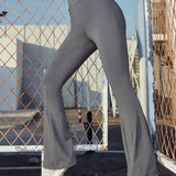 Yoga Trendy Pantalones deportivos con estampado de letra pierna amplia
