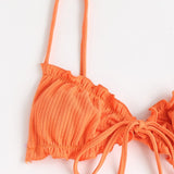 Swim Mod Conjunto De Bikini A Rayas De Colores Para Mujer