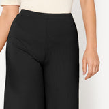 BIZwear Pantalones culotte de cintura elastica unicolor ropa de trabajo