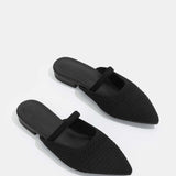 Cuccoo Everyday Collection Zapatillas de talon abierto tejidas minimalista