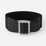 Cinturon con perla artificial & con diseno de diamante de imitacion