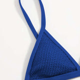 Swim Basics Banador bikini triangulo con textura de cuello V
