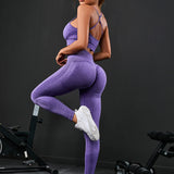 Yoga Basic Conjunto deportivo de espalda con tira cruzada de moldeador cadera