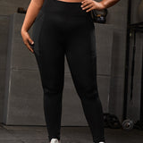 Yoga Basic Leggings deportivos bolsillo de celular de cintura ancha