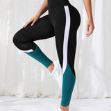 Yoga Trendy Leggings de yoga de tres paneles Leggings atleticos con control de barriga sin costuras