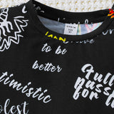 Kids HYPEME Chicas Vestido estilo camiseta con estampado de letra