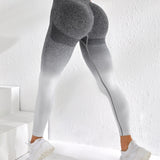 Yoga Trendy Leggings deportivos de ombre control de barriga